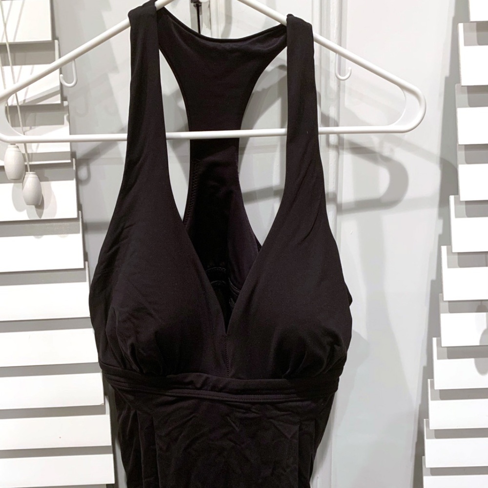 Women's Swing Tankini Top Black Land's End